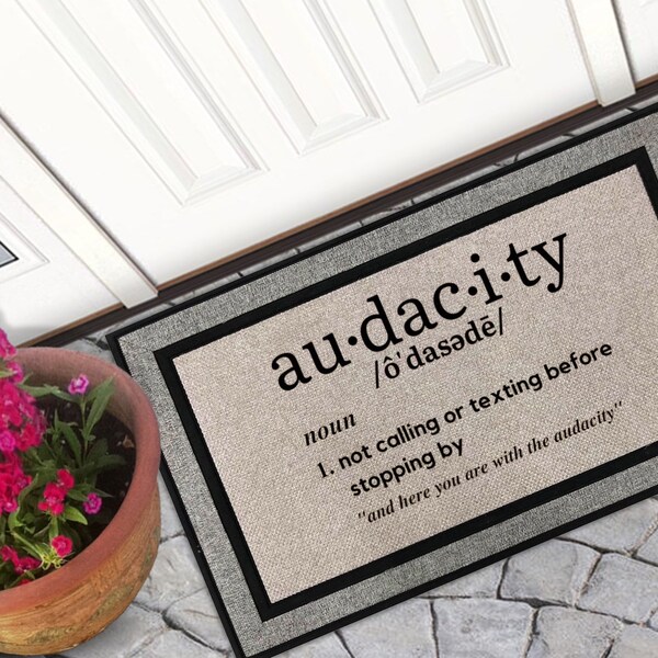 Audacity Doormat Etsy