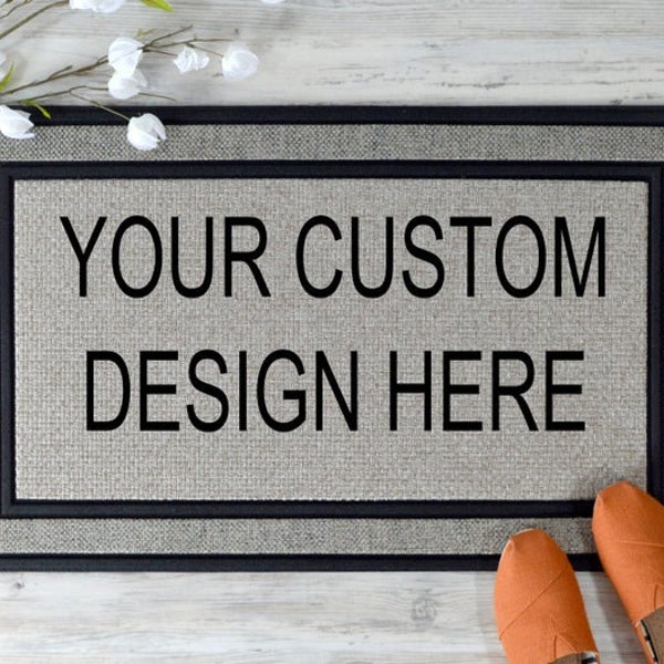 Print Your Own Image, Logo, or Design Custom Doormat |  Business Logo Doormat | Personalized Doormat | Door Mat | Company door mat