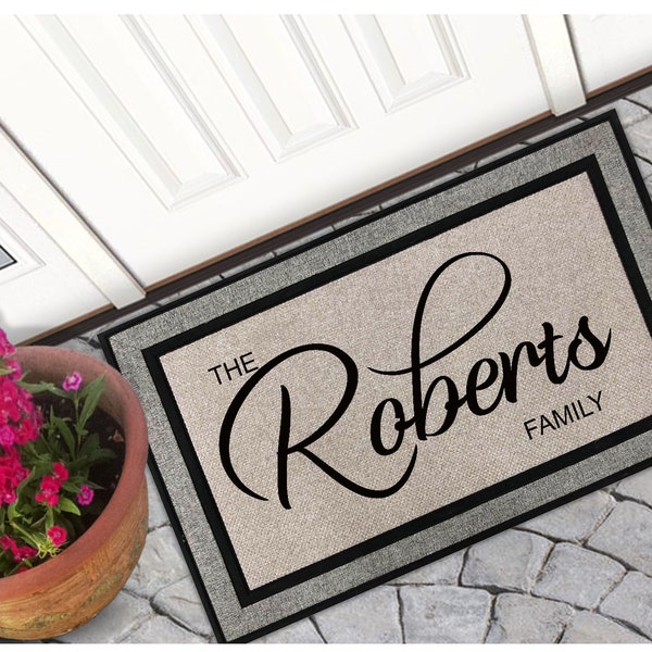 Custom Doormat, Personalized Doormat, Custom Last Name Doormat, Housewarming Gift, Wedding Gift, Anniversary Gift, Door Mat, Closing Gift