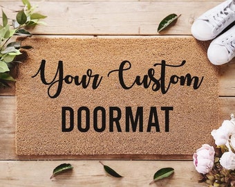 Customize with Your Own idea, Logo, or Design Custom Doormat |  Business Logo Doormat | Personalized Doormat | Door Mat | Company door mat