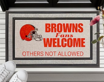 Felpudo de los Cleveland Browns de la NFL, felpudo de fútbol, felpudo de los Brownies, temporada de fútbol, Cleveland Rocks