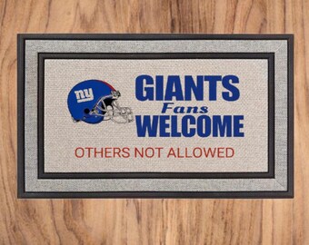 Felpudo de los Giants de la NFL, felpudo de fútbol americano de Nueva York, felpudo de NY, temporada de fútbol americano, alfombra de NY