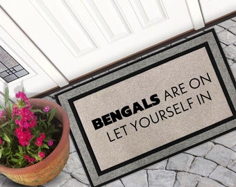 Felpudo de los Bengals / Felpudo de los Bengals / Decoración de los Cincinnati Bengals / Decoración de patio / Felpudo de la NFL / Regalo de la temporada de fútbol