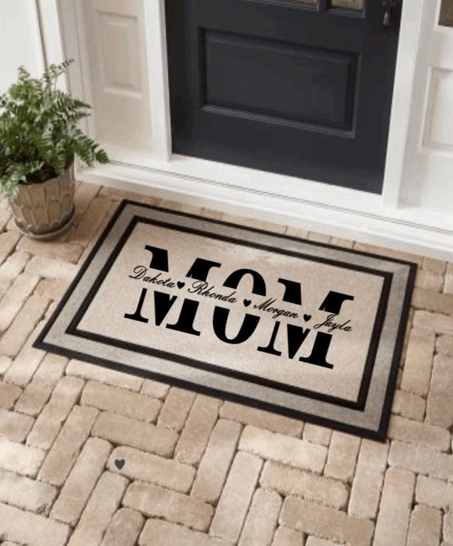 Mom Doormat Custom Doormat Family Mat Personalized Doormat Etsy