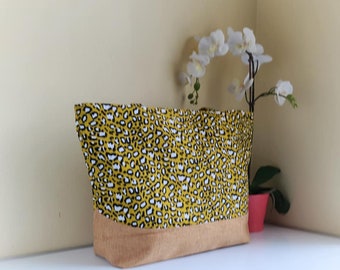 Leopard Tote Bag/Animal Print Bag/Woman Beach Bag/Leopard Print Yoga Bag/Large Beach Bag/Travel Tote Bag/Mother's Day Gift/Gift For Her.