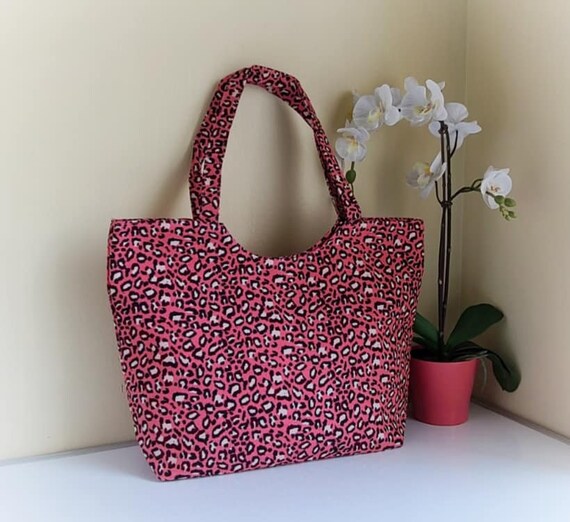All Day Leopard Print Large Tote Bag