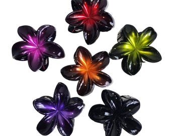Pack Of 3 Hair Claw/Flower Hair Claw/ Black Hair Clip/Hair Accessories/Woman Flower hair Claw/Hair Accessories/Fashion Hair Claw/Gif Hor Her