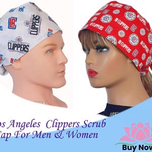 Los Angeles Clippers Scrub Cap/Operating Room Tie Back/Nurses Surgical Cap/Unisex Scrub Hat/Medical Cap Woman/NBA Surgical Hat/Gift Idea