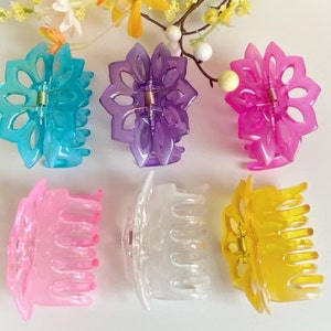 Colorful Flower Claw/ 3 Pack Hair Claw Clip/Hair Accessories/Woman Flower hair Claw /Hair Accessories/Fashion Hair Claw Clip