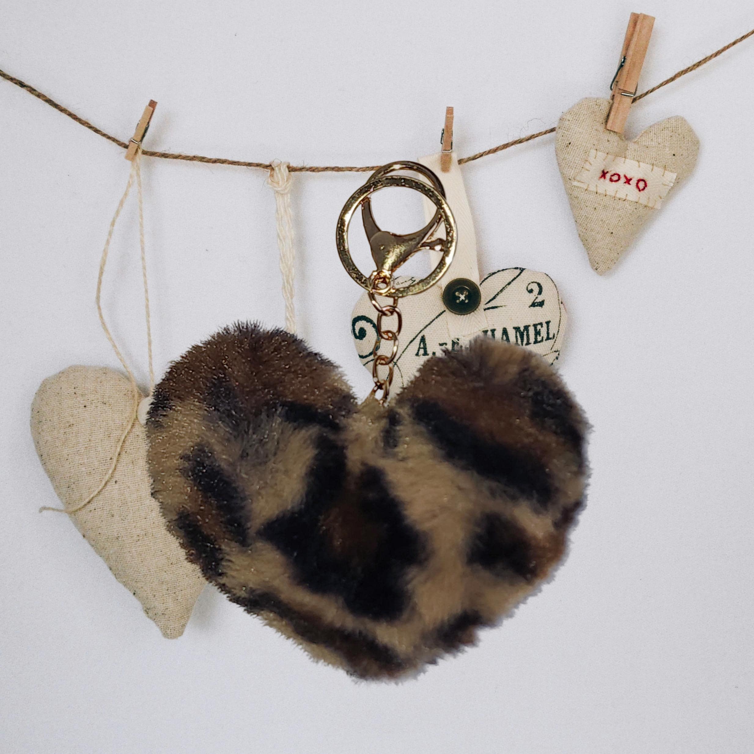 ★BLACKPURPLE★ Signature Cat Heart Charm Keyring Signature COACH® | COACH®: Leather Sequin Heart Bag Charm