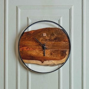 Handmade Teak Wood Wall Clock: Modern Minimalist Decor