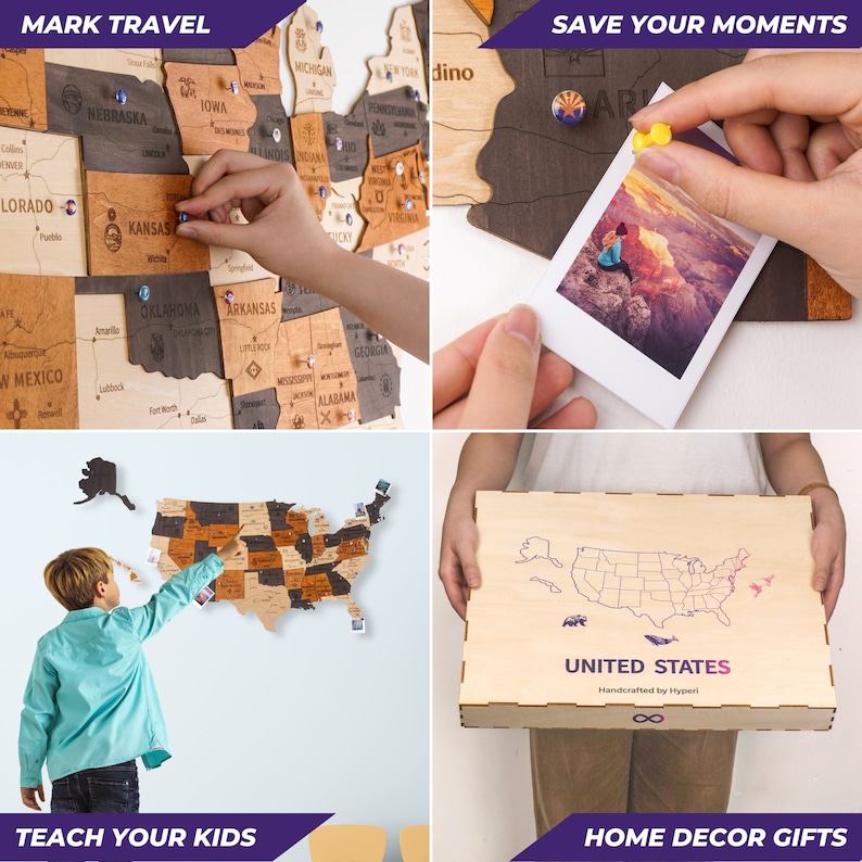 Wooden US Map Travel Gift Wood - Il 794xN.5082372366 9elx 