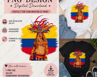 Karol G Tropical Concert Vibes PNG | Colombian Inspired Shirt Design