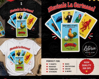 Mexican Lotería PNG | Revisale La Cartaaaa | Funny Hispanic Family Design