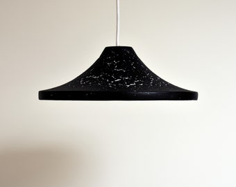 Vulcano Nero, LED lamp, Pendant light, Paper mache light, Industrial light, Minimalist, Handmade