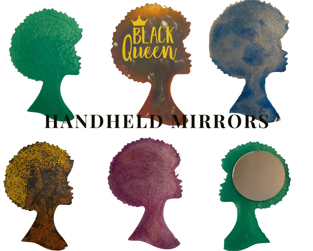 African American Hand Mirror, Bulk, Black Girl Magic Hand Held Mirrors, Mirrors for Her