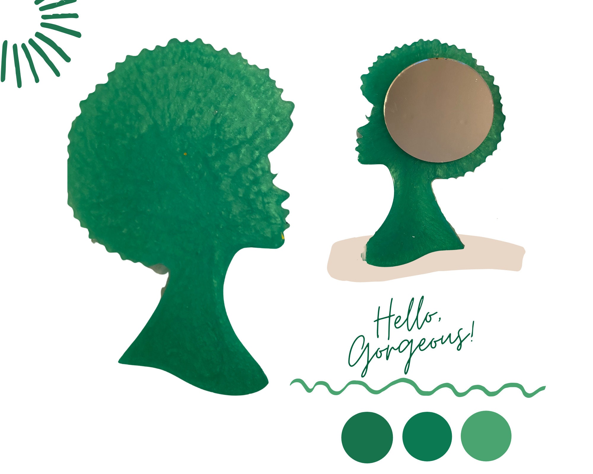 African American Hand Mirror, Bulk, Black Girl Magic Hand Held Mirrors, Mirrors for Her