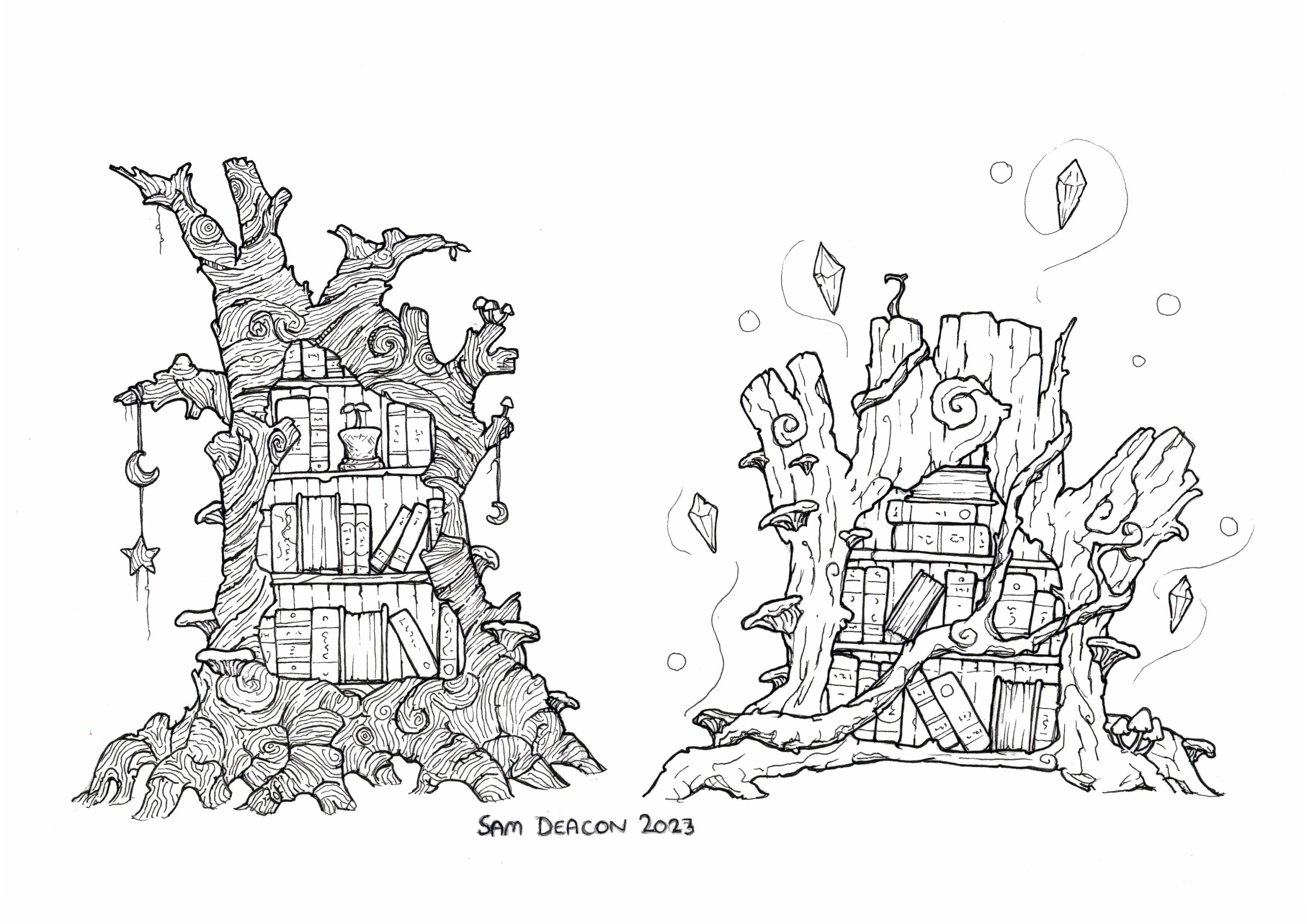 Tree Stump Writing Frame Treestump Bookshelf 2 X A5 Print Bundle - Etsy