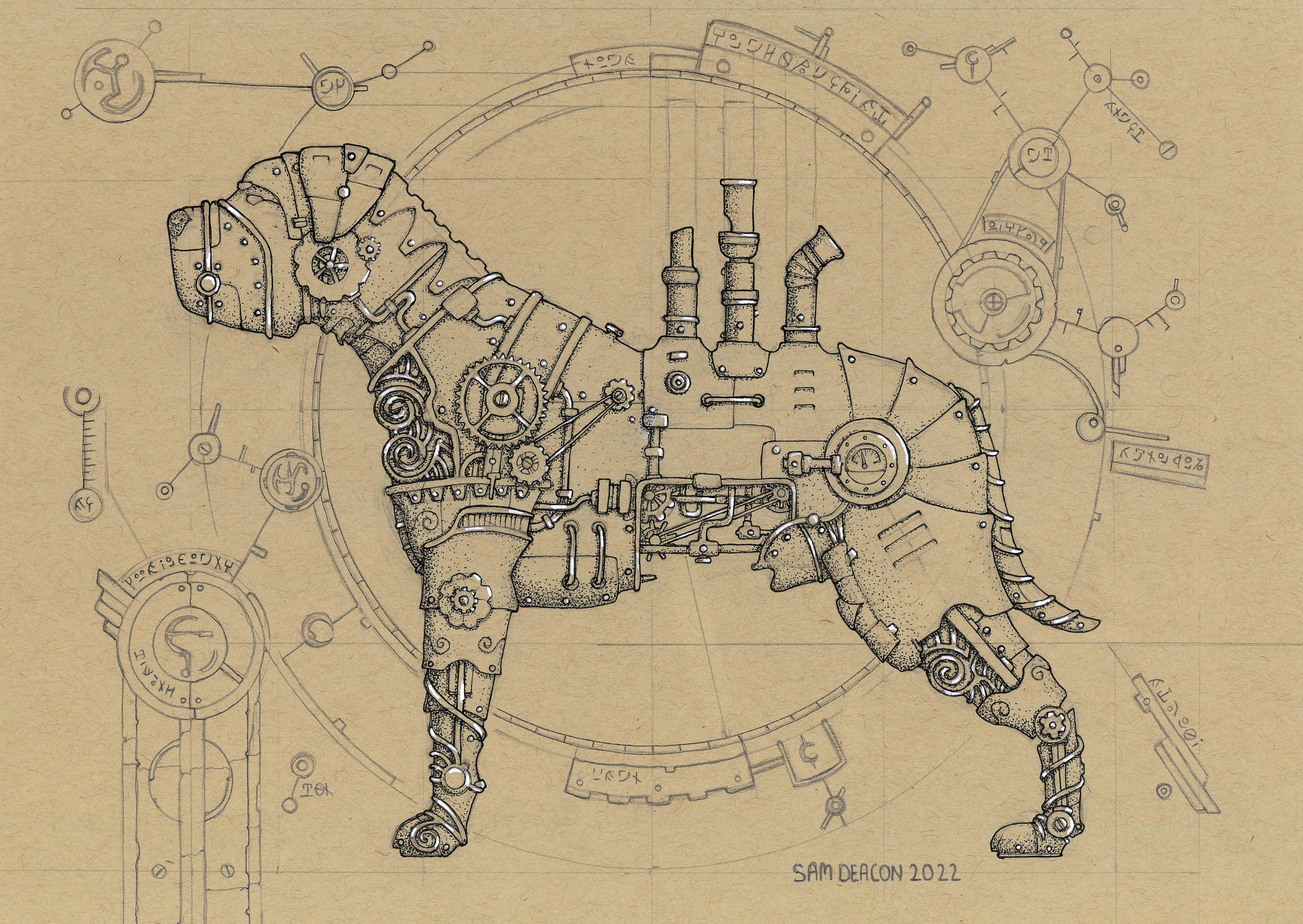 steampunk-bullmastiff-digital-download-steampunk-animals-dog-art