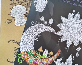 BUNDLE - Colouring Book, print, and sticker!