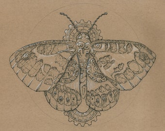 Aztec Butterfly Art | Digital Download -  insect artwork, fantasy art, steampunk art, aztec inspired, Mayan, tattoo design art print