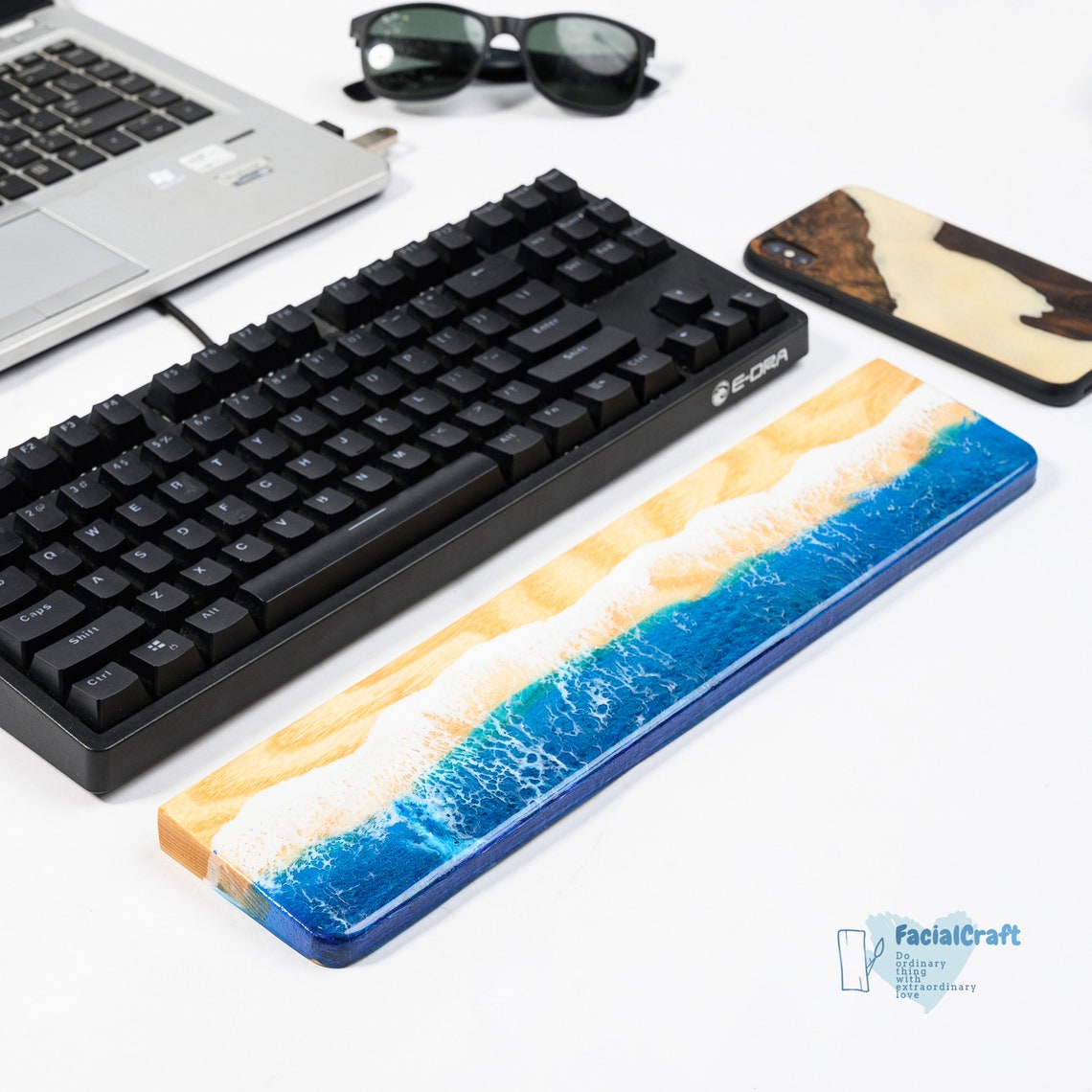 Wooden Wrist Rest Pad Keyboard Support Wood Resin Wrist Rest Etsy