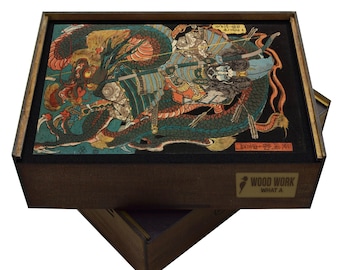 浮世絵木製パズル |毛谷村侍 |日本美術のジグソーパズル - Etsy 日本