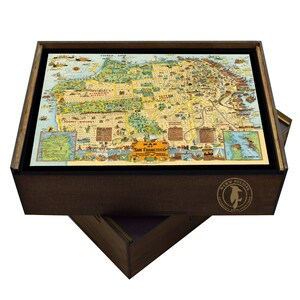 Rompecabezas de San Francisco / Rompecabezas de madera / Rompecabezas para adultos / Mapa de regalo para coleccionistas