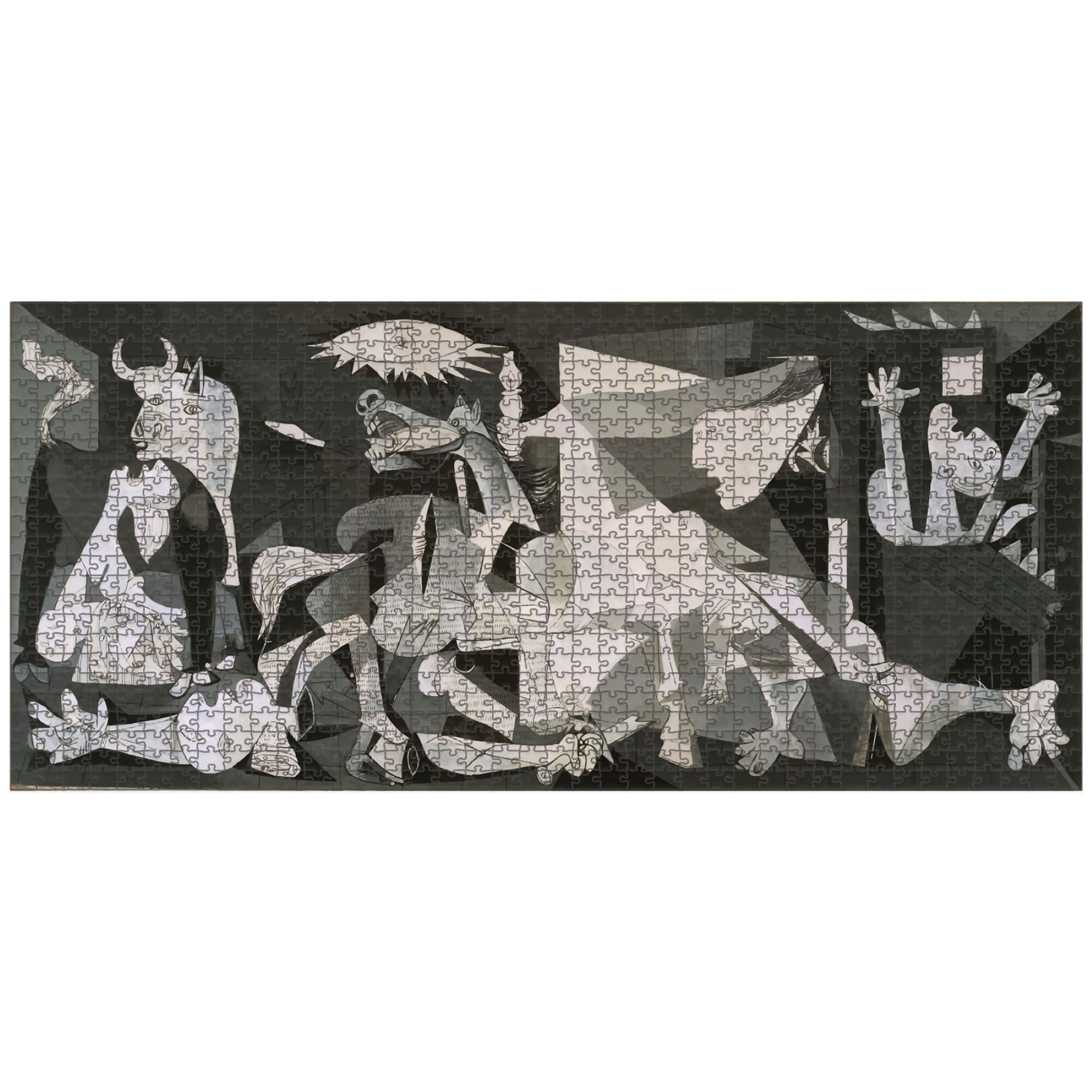 Puzzle 1000 Pezzi Guernica Di Pablo Picasso In Legno – Sfida Per Adulti E Famiglia, Poster Incluso 75x50cm - 6