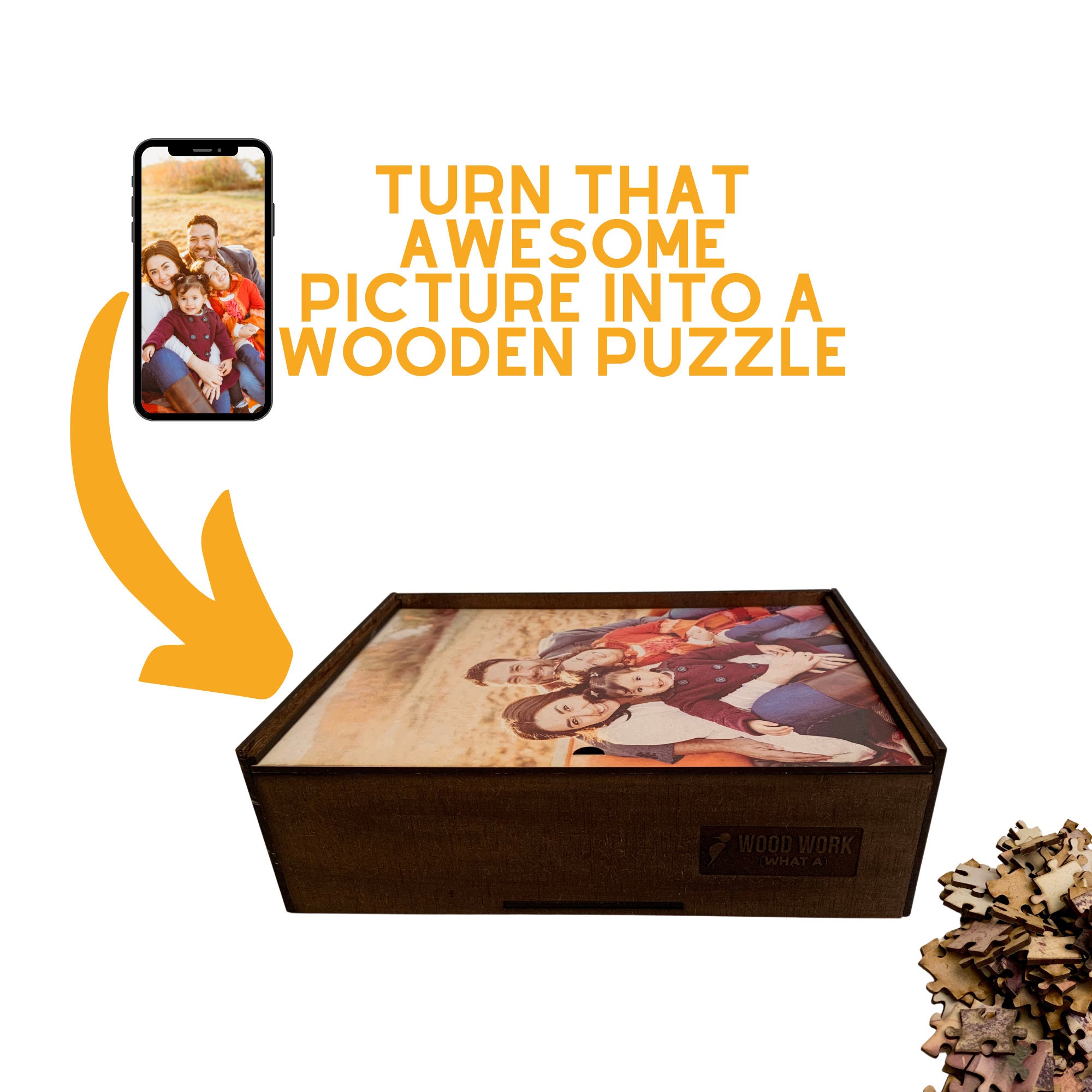 Personalized Wooden Puzzle, up to 1500 Pieces, Custom Photo Wooden