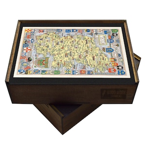 Discover Ireland Map Wooden Puzzle | Collectible vintage Irish map art puzzle