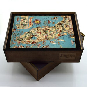 Rompecabezas de madera del estado de FLORIDA / Rompecabezas para adultos / Regalos únicos / Regalos para coleccionistas de mapas