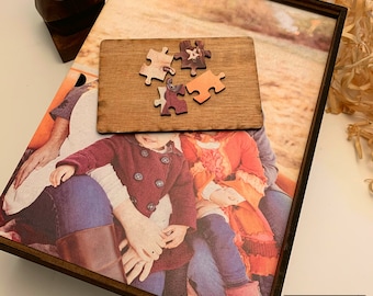Wooden Photo Puzzle: Personalized Keepsake (300 to 1000 Pieces)
