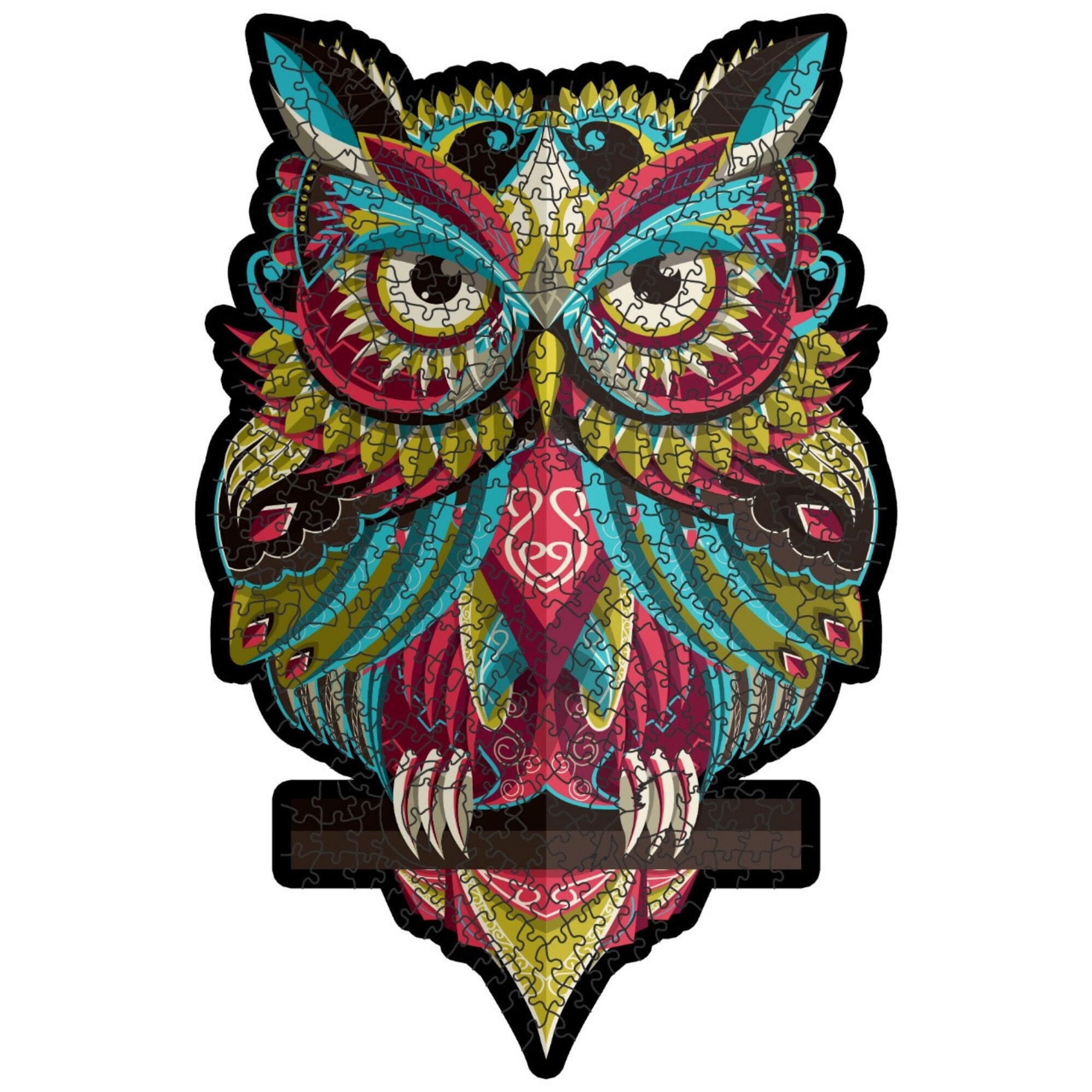 Wooden Jigsaw Puzzle "OWL" | totem | laser cut | 23" tall