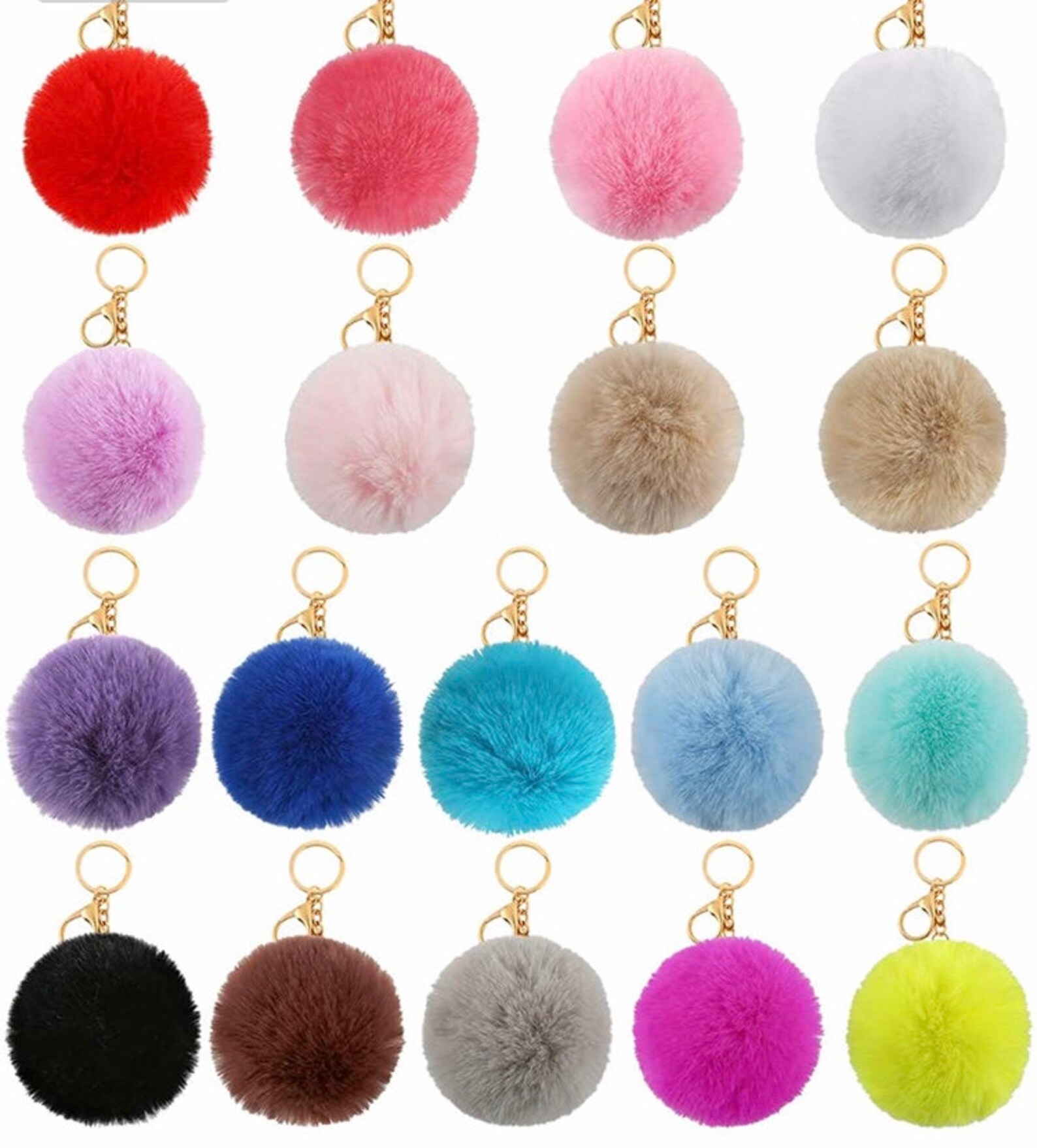 Wholesale Pom Pom Keychains Etsy