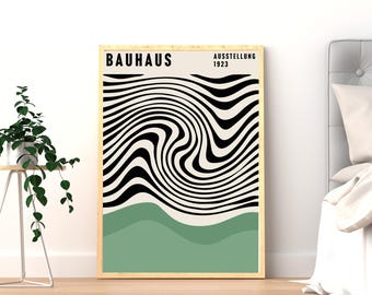 Abstract Art Living Room Print, Different Spaces, Retro Poster Print, Digital wall art, Colorful Poster, Digital download