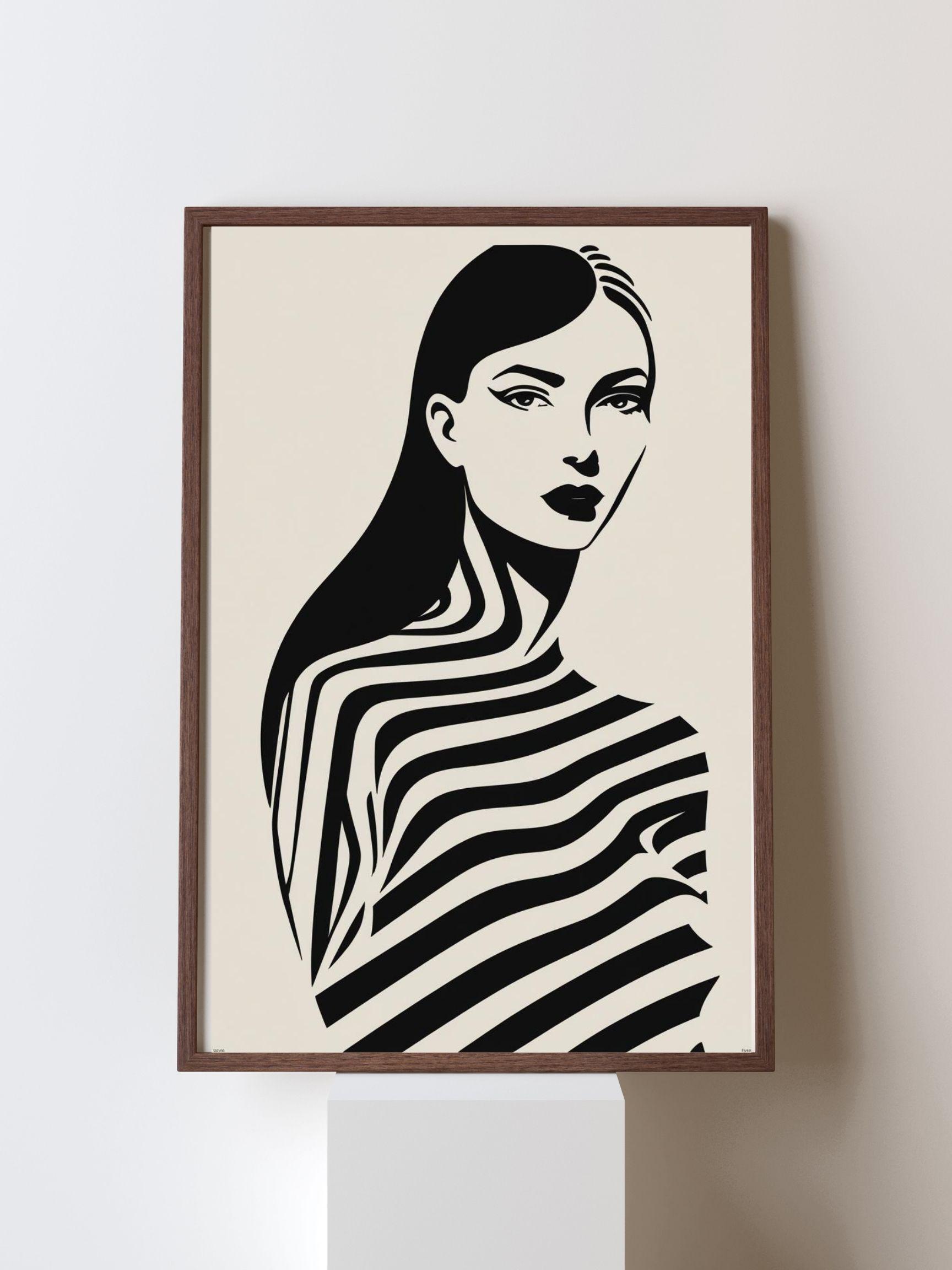 WOMAN ART DESIGN Living Room Print, Different Spaces, Retro Poster Print, Digital wall art, Colorful Poster, Digital download