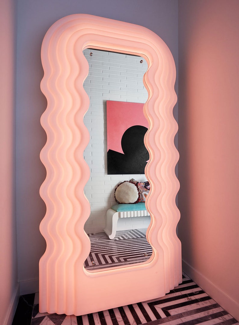 Neon Wiggle Mirror in the Ultrafragola Style Etsy