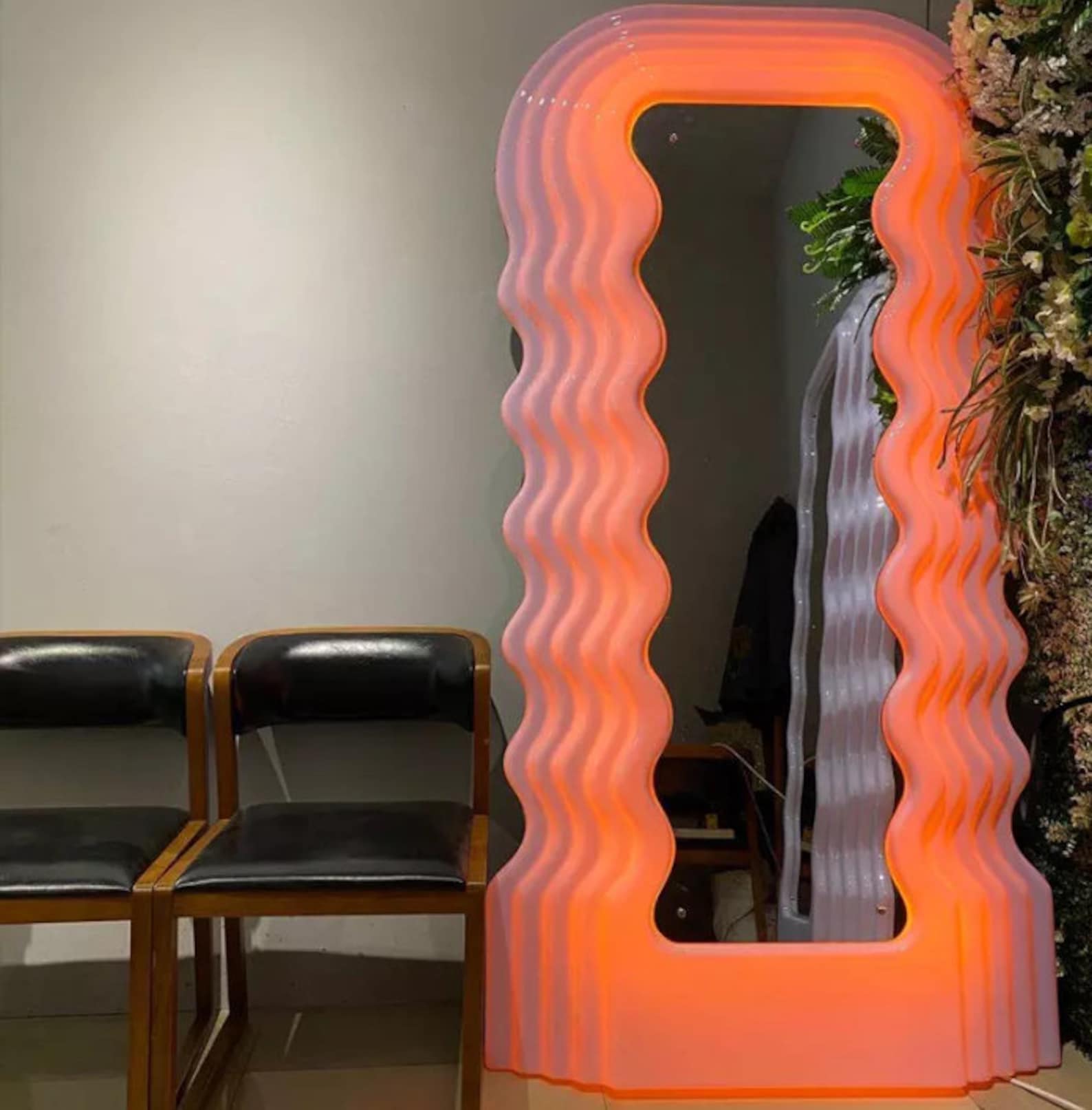 Wavy Pink Mirror in the Ultrafragola Style Etsy