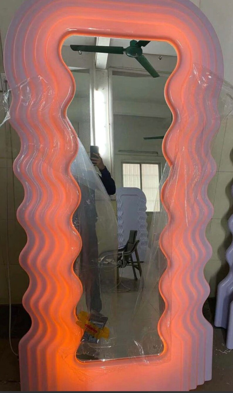 Wavy Pink Mirror in the Ultrafragola Style Etsy