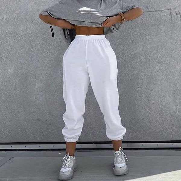 new ladies fleece sweatpants casual joggers lounge wear trouser Jogging Bottoms