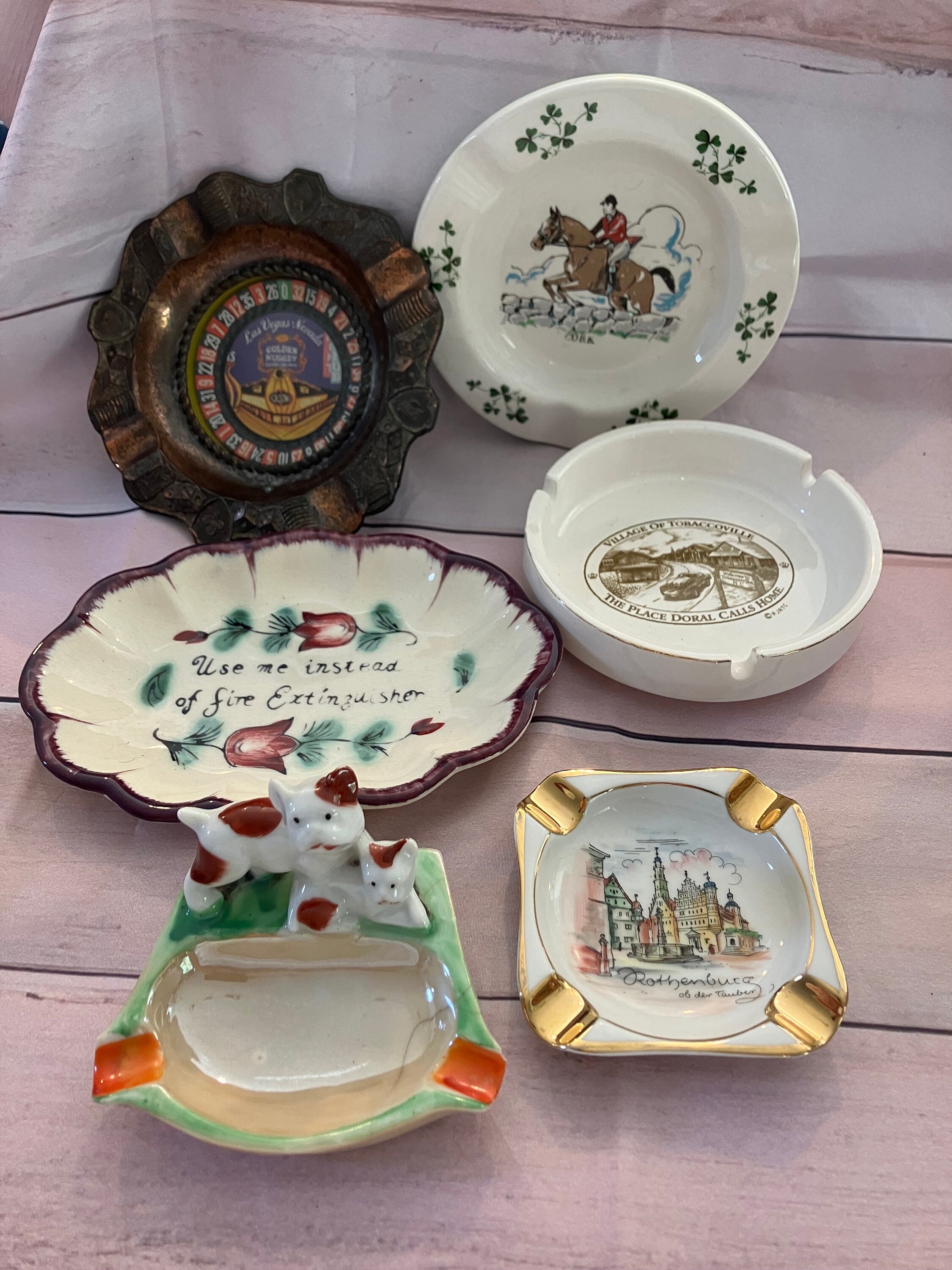 犬の陶器製灰皿 4個セット MADE IN JAPAN Japan Dog Ashtray - Etsy