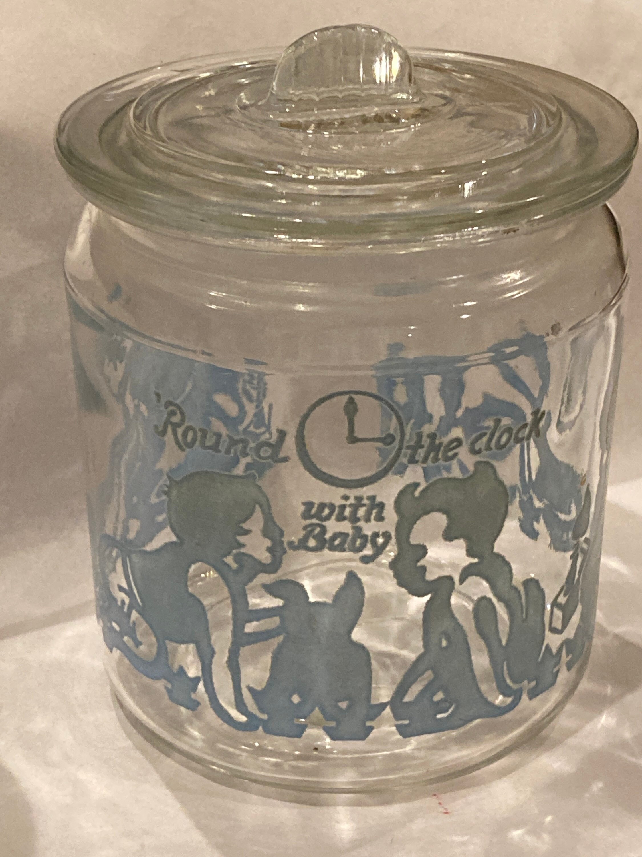 Vintage nursery /bathroom glass jars baby Etsy.de