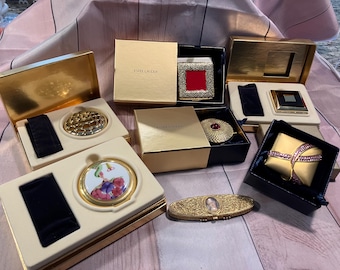 gorgeous EsteeLauder powder compacts in original boxes