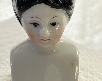 vintage/antique head and shoulders doll- brush head doll