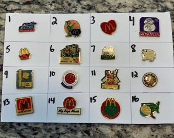 vintage enamel McDonald’s pins-
