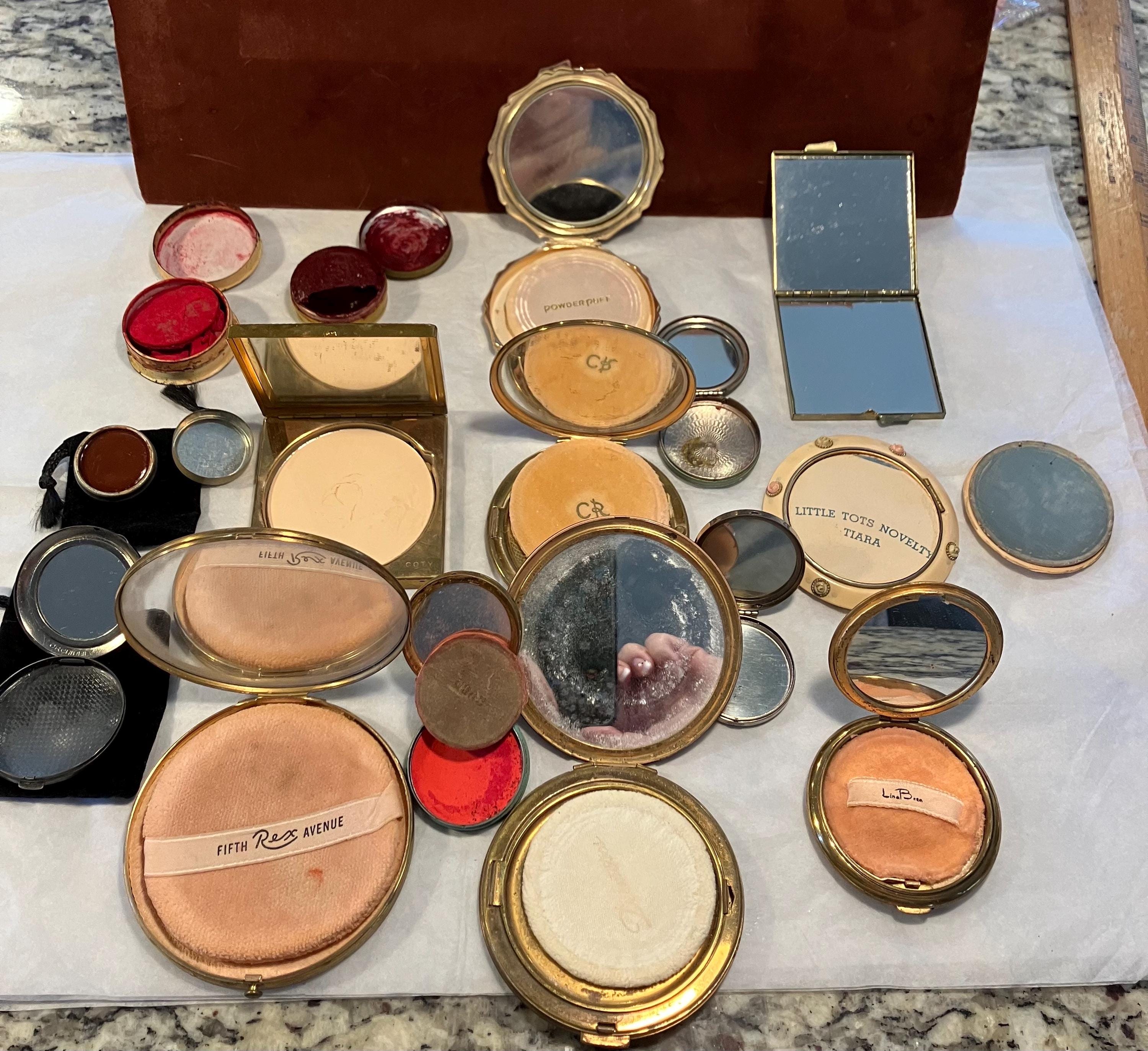 Compact Powerder Vintage Powder Compacts From Various Estates- Unique Styles, Rouge, - Etsy