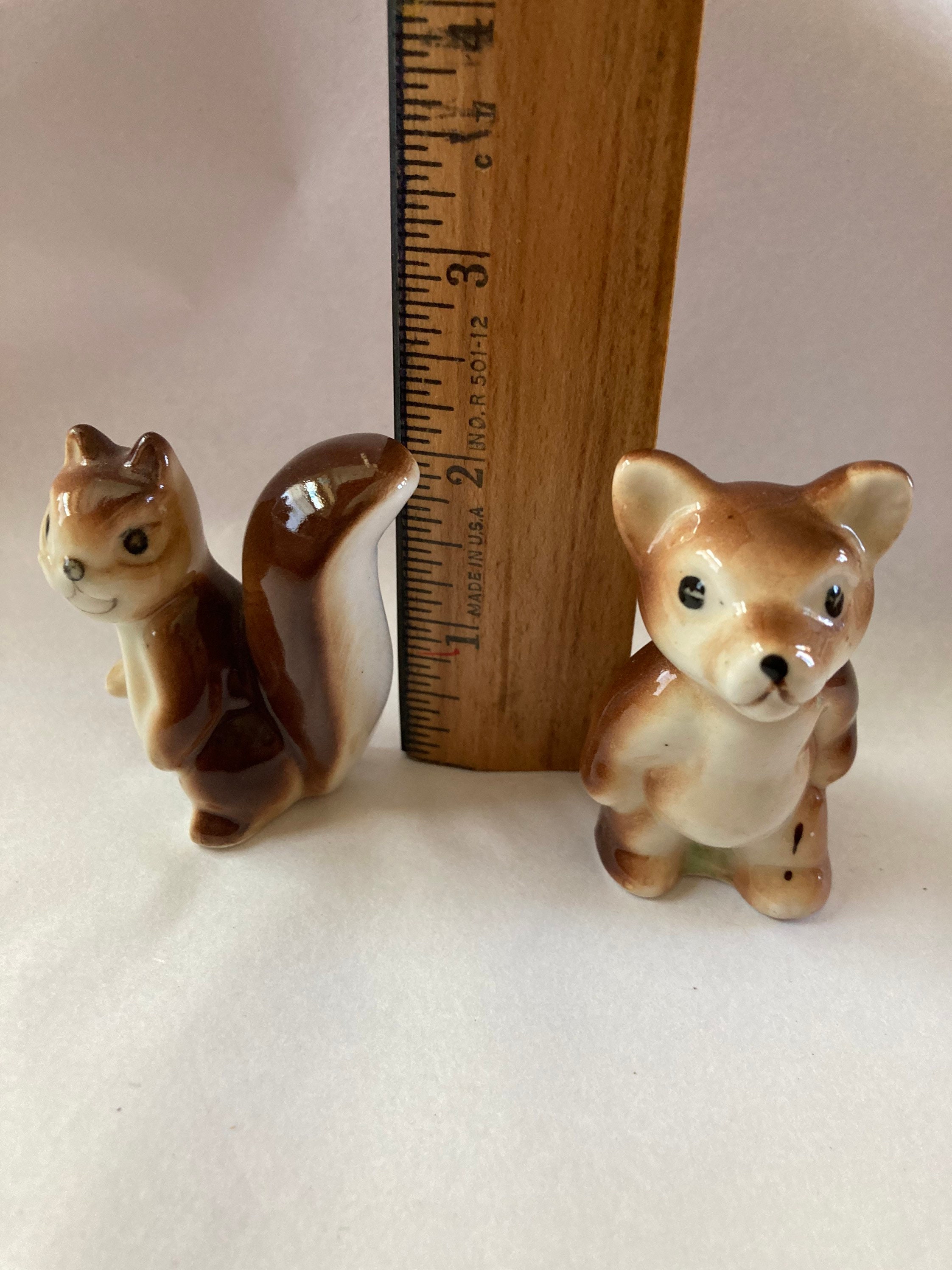 Vintage woodland animal figurines made in Japan Bear and Etsy
