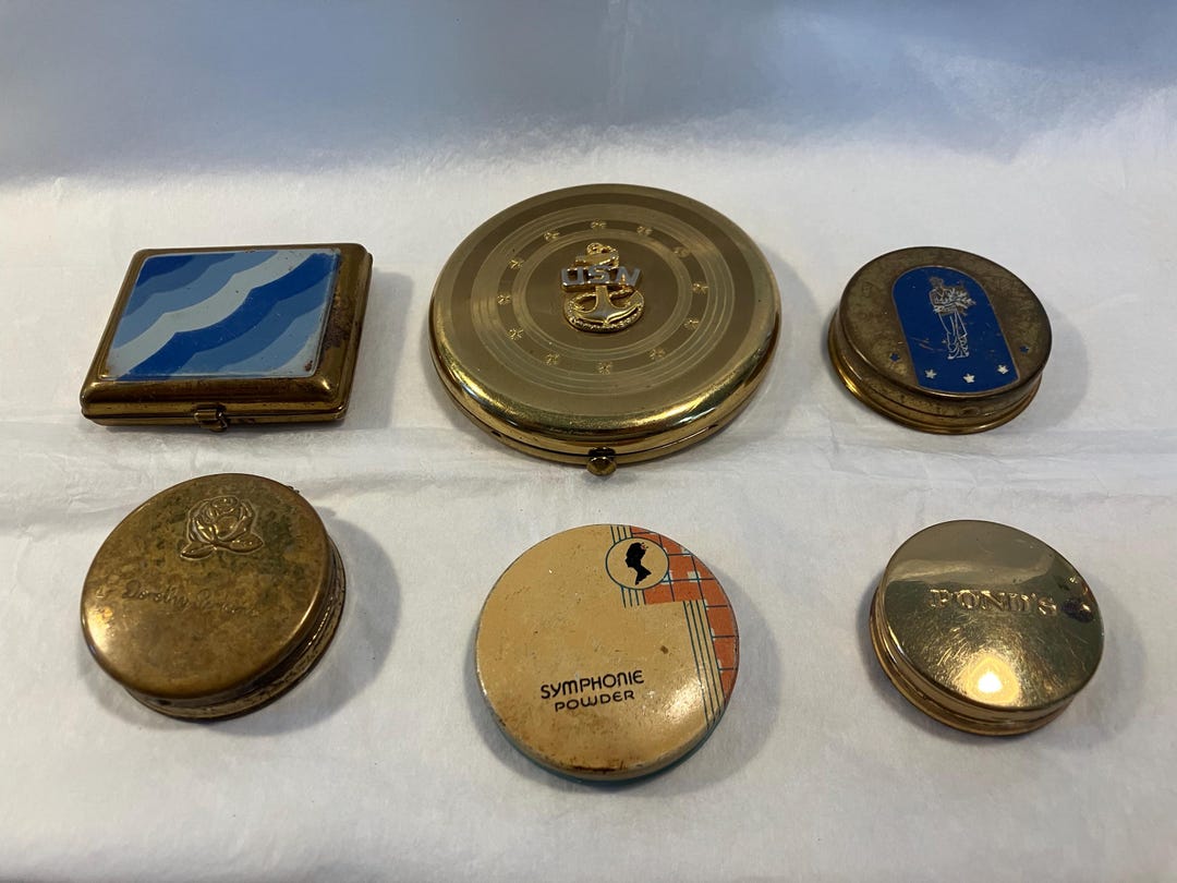 Vintage Powder Compacts: Volupte, Art Deco, Symphonie, Ponds - Etsy