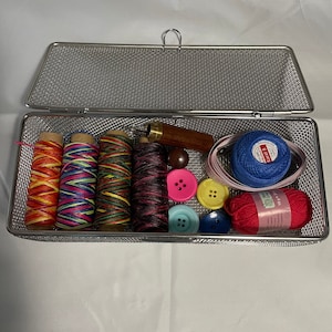 Boîte de rangement polyvalente en acier inoxydable/boîte à bijoux/boîte à couture/organisateur de bureau, tout simplement un excellent cadeau de Noël